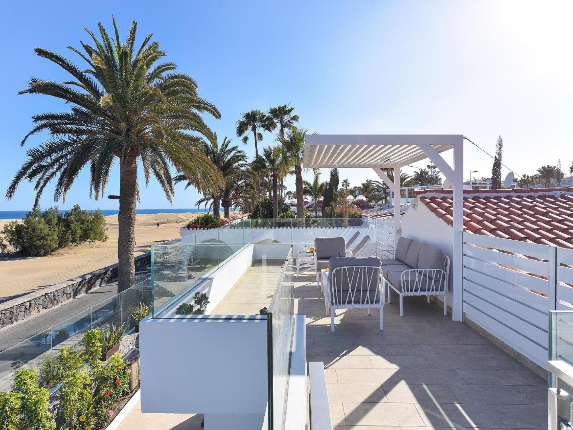 Villa Beachfront Del Ingles Exclusive Accommodation Breathtaking Views Over The Sea And Dunes Private Heated Pool Terrace Bbq 200 M To, Villa *